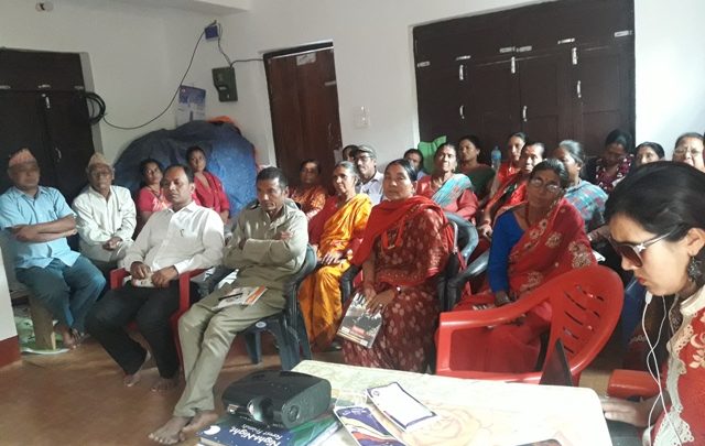 participants are listening the issues of women with disabilities in Chisapani, Ramechhap
