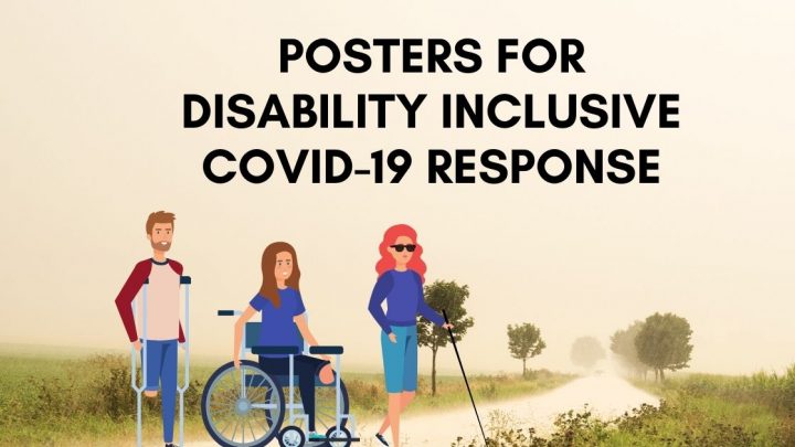 a picture showing people with disability in the road